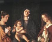 玛利亚和孩子与两个圣徒 - 乔凡尼·贝利尼